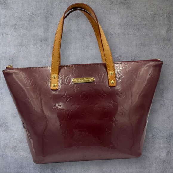 Louis Vuitton Maroon Vernis Bellevue PM - Picture 1 of 9